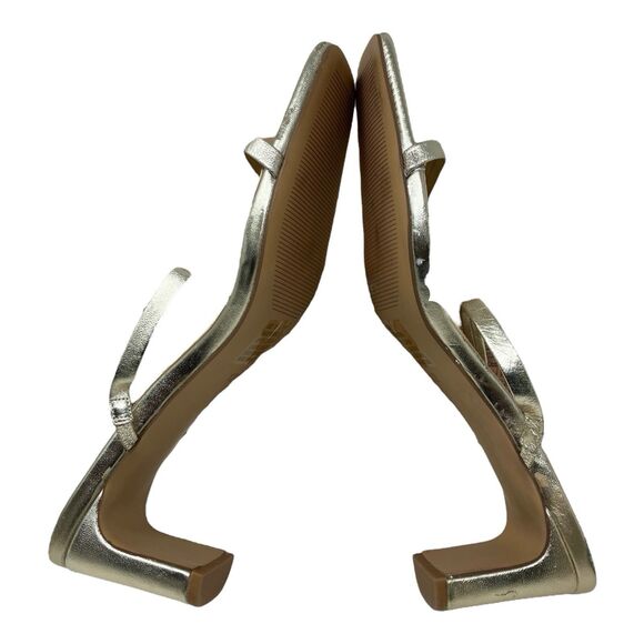 Farylrobin Dressy Open Toe Gold Heels Womens 12 Analise - Picture 10 of 14